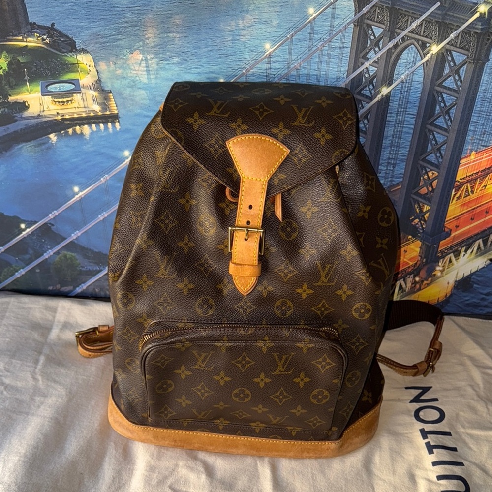 Louis Vuitton Brown Monogram Canvas Backpack Large